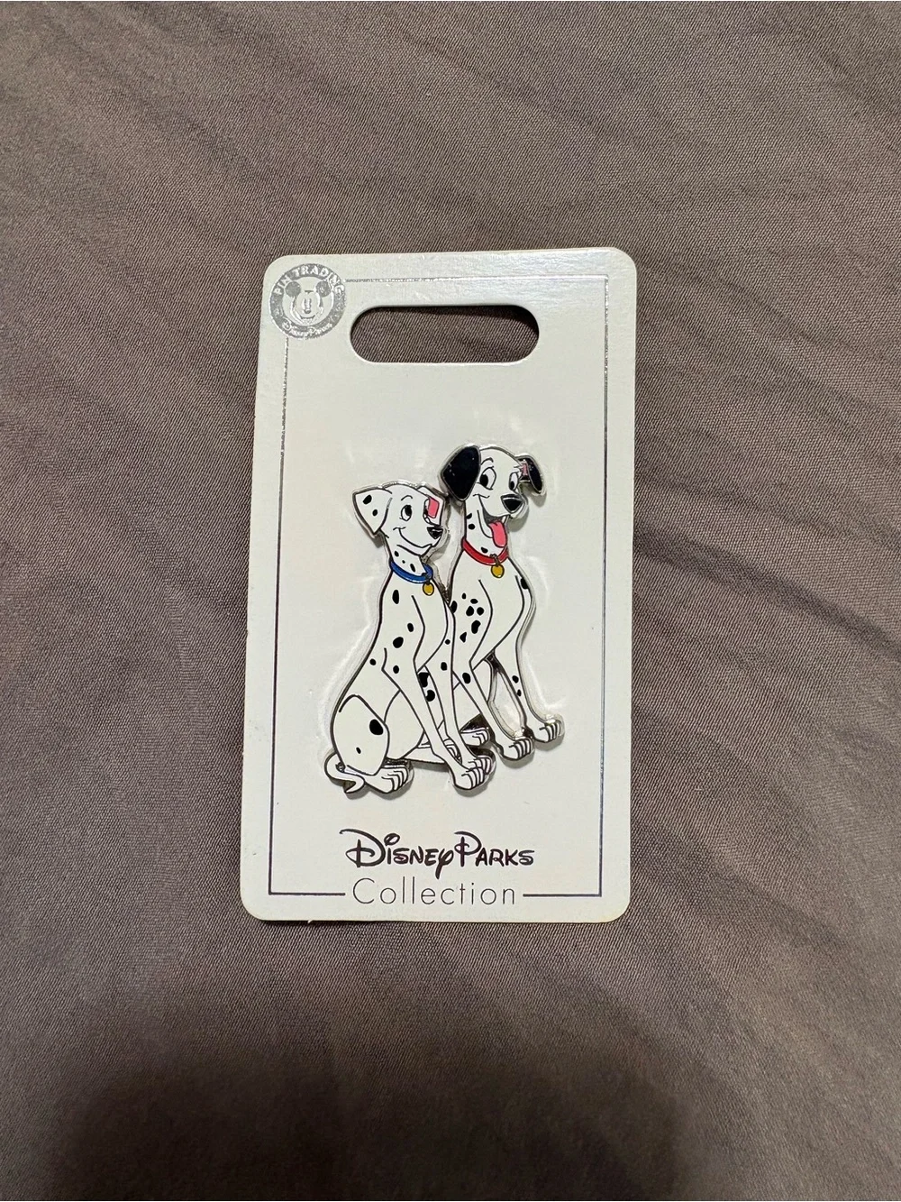 Disney Parks 101 Dalmatians Pin - White with Blue & Red Collars